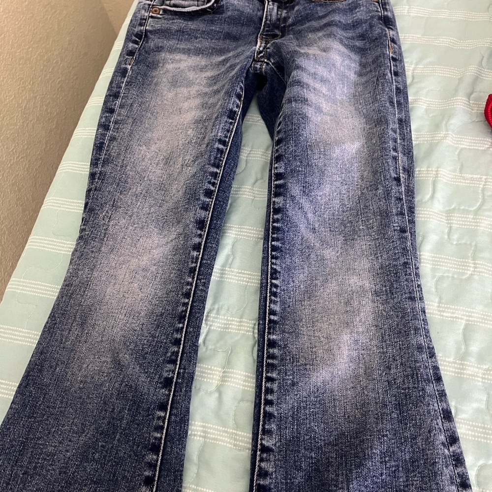 Aeropostale Blue Flare Wide Leg Jeans